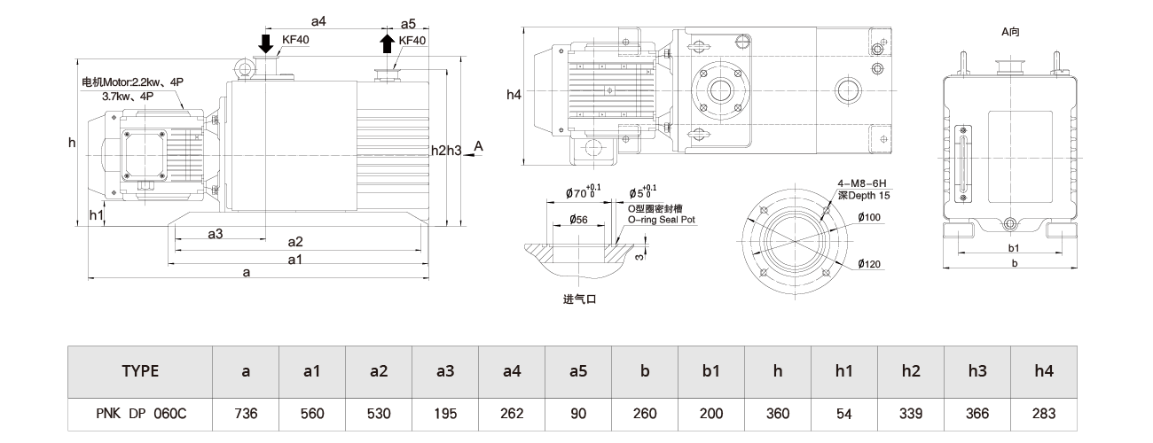 PNK DP 060C雙級旋片真空泵 PNK DP 060C雙(shuāng)級旋片真空泵