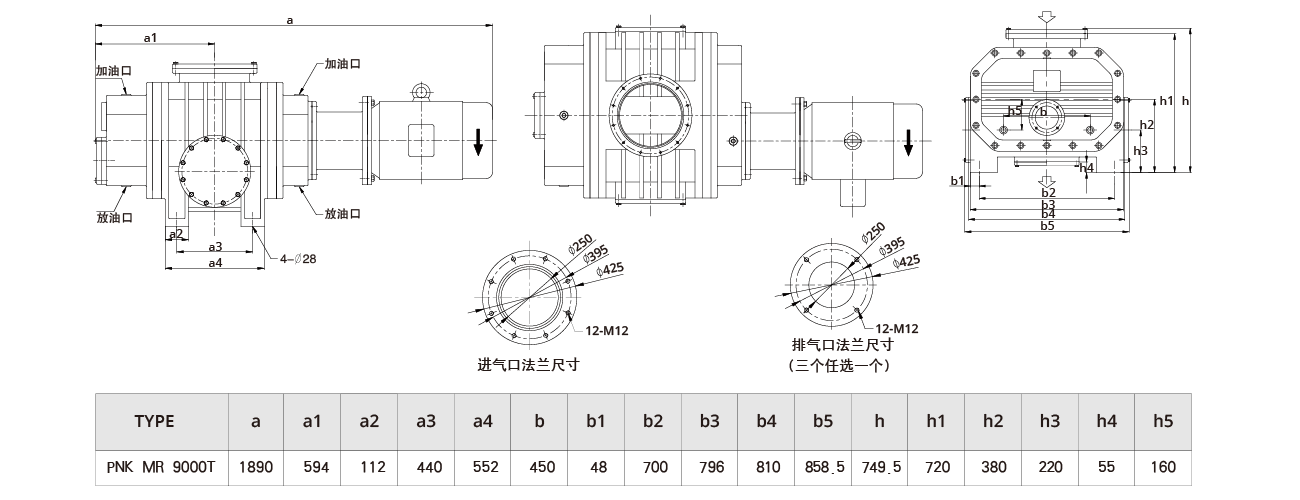 PNK MR 9000T羅茨真空泵 PNK MR 9000T羅(luó)茨真空泵