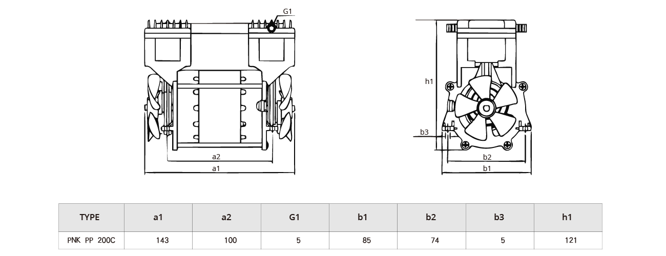 PNK PP 200C無油壓縮機 PNK PP 200C無(wú)油壓縮(suō)機