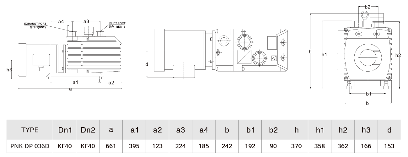 PNK DP 036D雙級旋片真空泵 PNK DP 036D雙級旋片真空泵