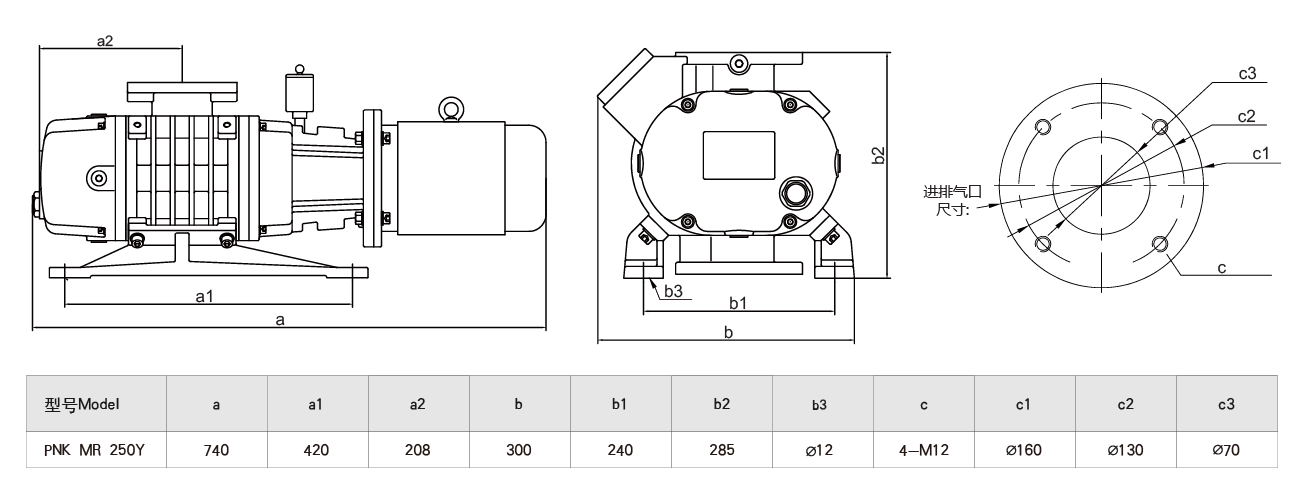 PNK MR 250Y羅茨真空泵 PNK MR 250Y羅茨(cí)真空泵