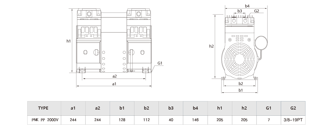 PNK PP 2000V活塞真空(kōng)泵.png PNK PP 2000V活塞(sāi)真空泵.png